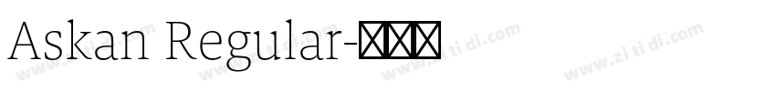 Askan Regular字体转换
